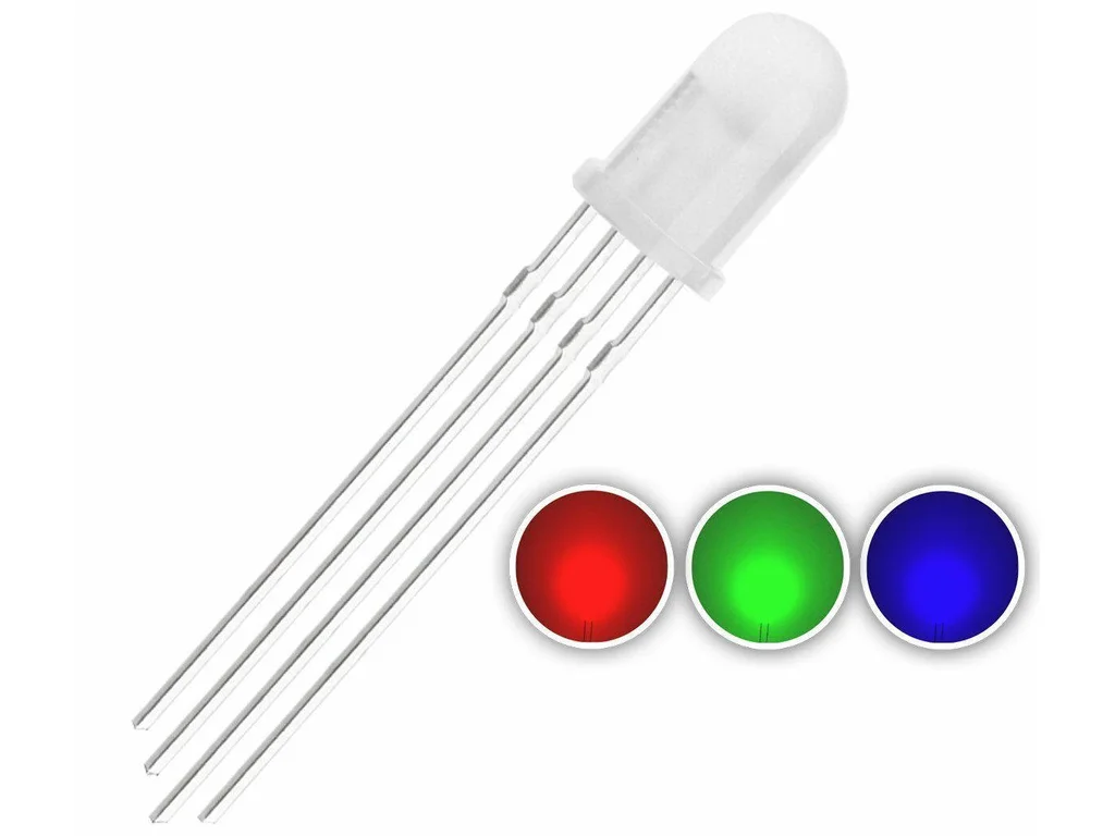 ليدات RGB قطر 5 ملم كاثود مشترك (20 قطعة)
